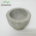 6 Inch Unpolished Granite Mortar and Pestle